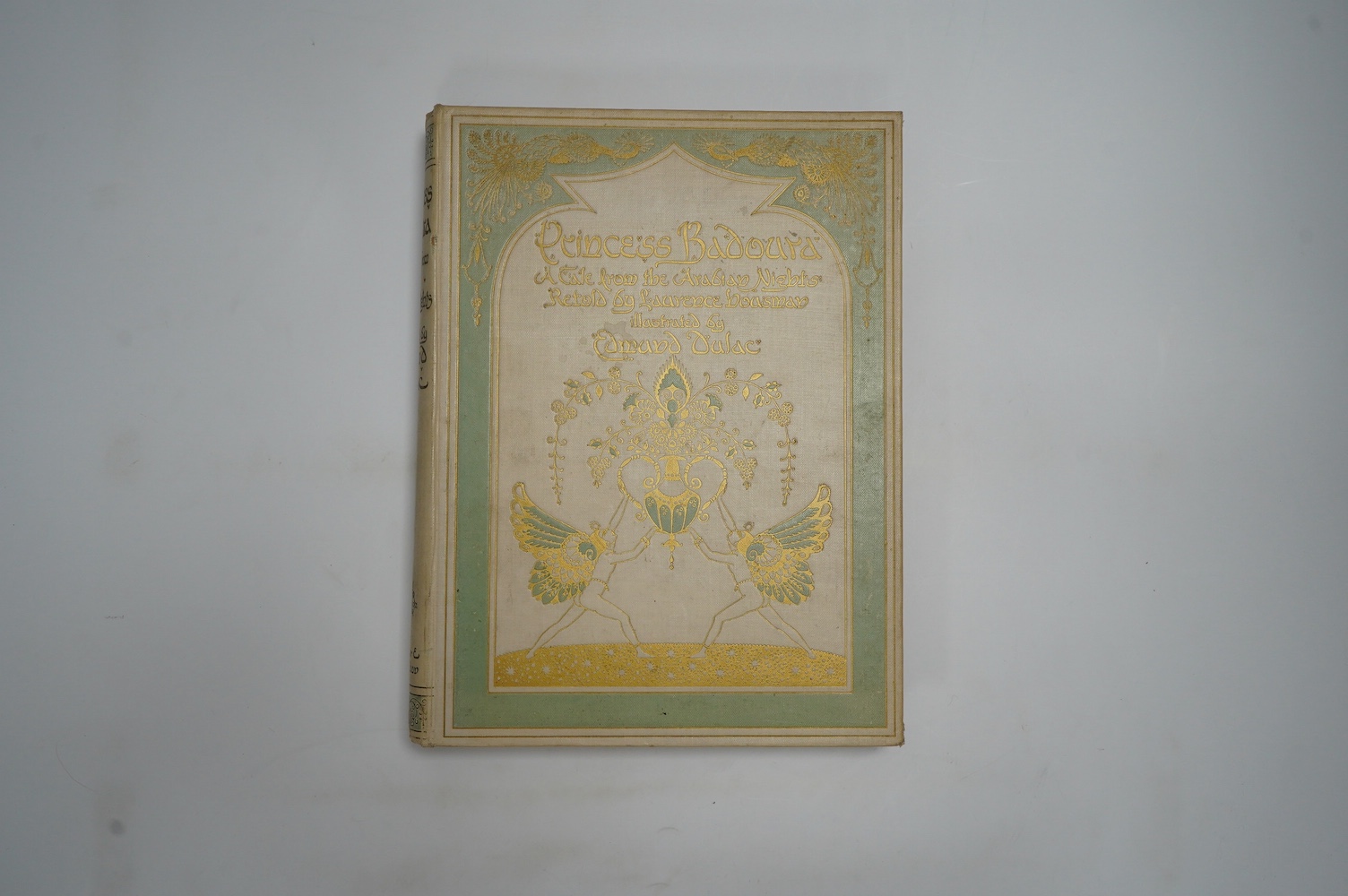 Housman, Laurence - Princess Badoura: a tale of the Arabian Nights retold ... Illustrated by Edmund Dulac. decorated title, 10 coloured and mounted plates (with captioned guards), decorated e/ps.; coloured pictorial and